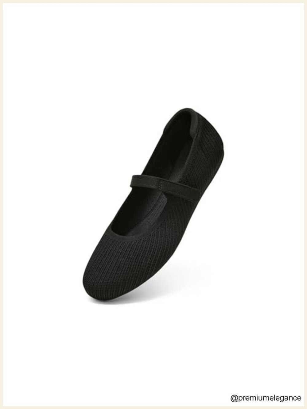 Women's Knit Ballet Flats Round Toe Adjustable Mary Jane Slip On Shoes